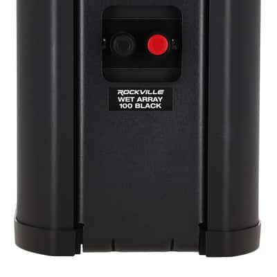 (2) Rockville WET ARRAY 100 BLACK 100w Wall Mount Array 70V Commercial Speakers image 7