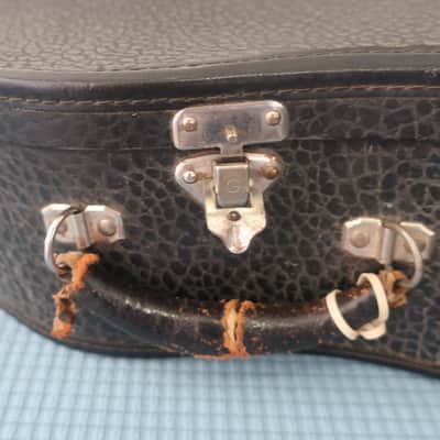Vintage 1960s Unknown Maker Possibly Premier Kalamazoo Gibson Harmony Archtop Acoustic Guitar Circa Rare Geib & Schaeffer Lifton Sausage Handle Case Restoration Project image 8