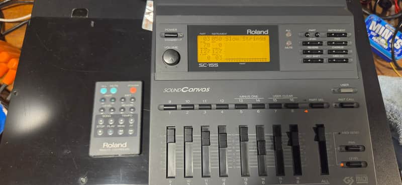 Roland Sound Canvas SC-155 Rare version of SC-55 with faders image 1