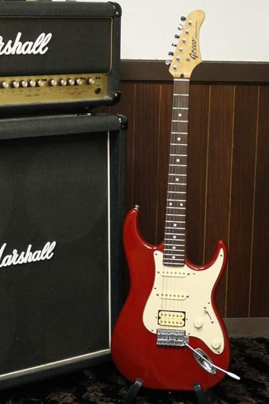 1990 made Greco GPM-1R Stratocaster type Fiesta Red finish Fujigen Made in Japan image 1