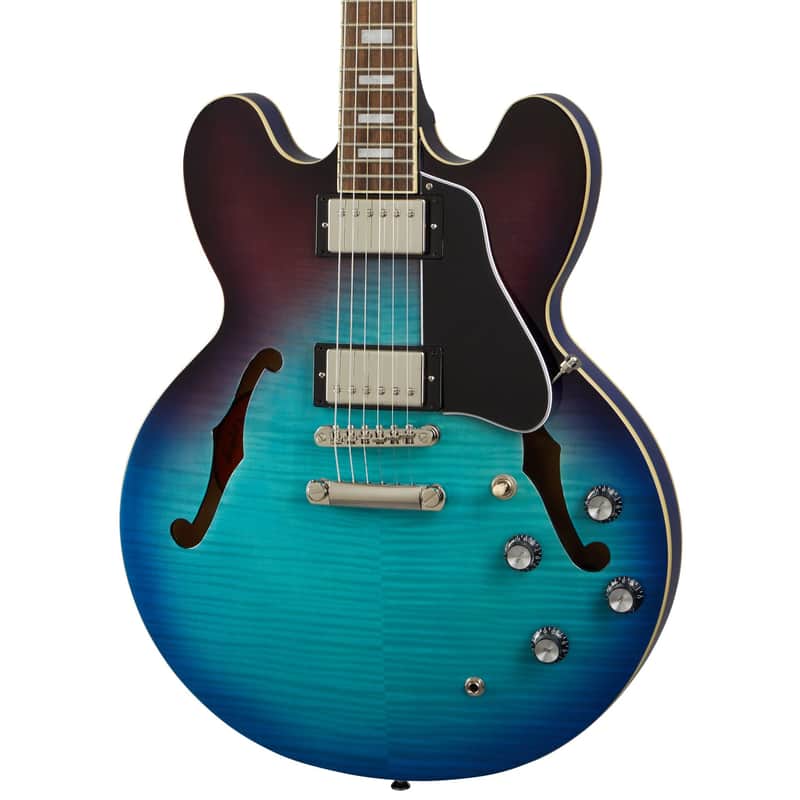 Epiphone ES-335 Figured Semi Hollow Electric Guitar, Blueberry Burst image 1
