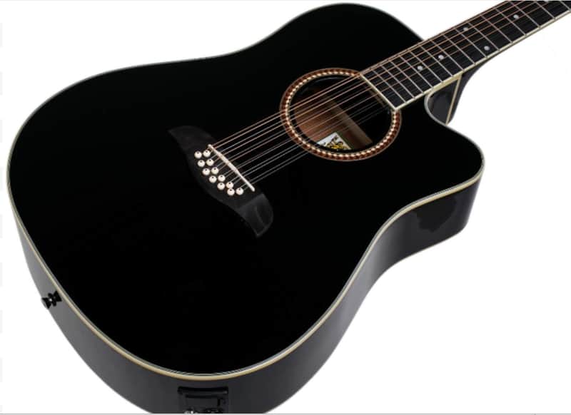 Oscar Schmidt OD312CEB Dreadnought Cutaway Style Mahogany Neck 12-String Acoustic-Electric Guitar image 1