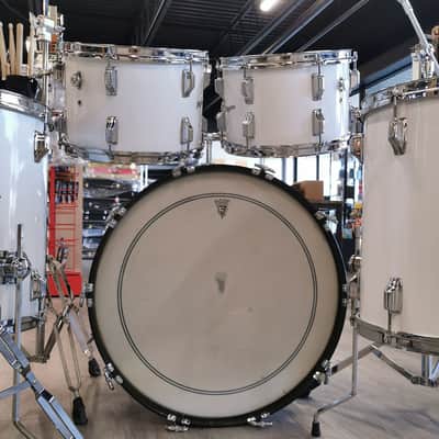Rogers '70s 4 Pieces Drum Shell Kit, No Snare - White, Used image 8