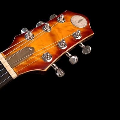 Luthier made semihollow guitar 2026 - Red cherry sunburst image 12
