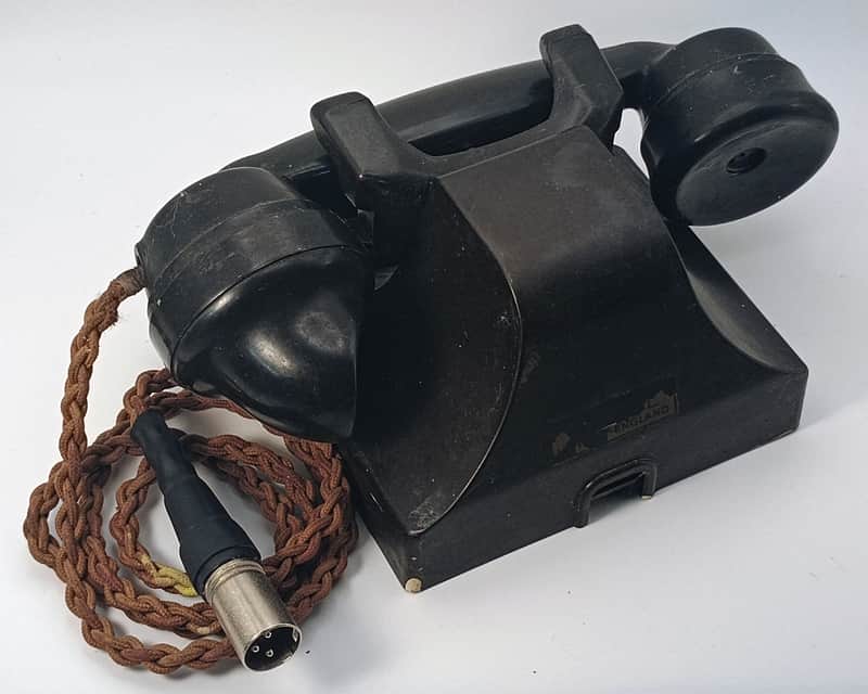 Custom Lo-Fi Telephone Microphone - TMC D1 1920’s Phone Mic - Black w/ Base image 1