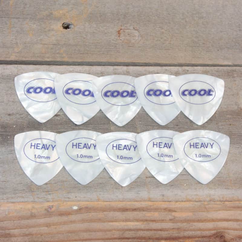Cool Heavy 1.0mm Elliptical Style Coolcell Rubberized Accu-Grip Set of 10 Picks image 1