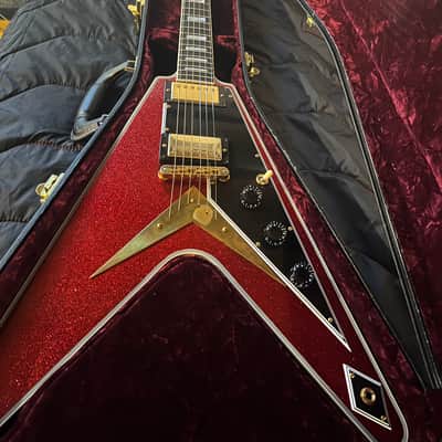 2021 Gibson Custom Flying V Custom - Custom Red Sparkle Finish image 1