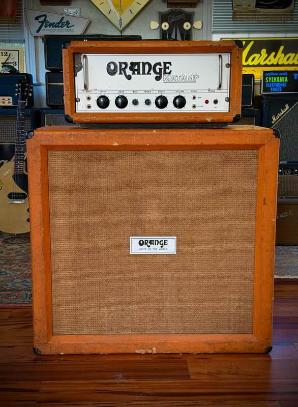 1969 Orange Matamp ORST50 Serial #008 w/ Matching 4x12 image 1
