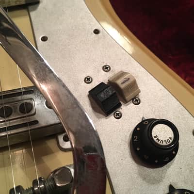 c.1966 Teisco SM-2L MIJ Vintage Guitar "Tulip"  Aged White image 6