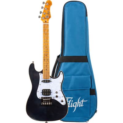 Flight PATHFINDER TENOR TBK Basswood Body Roasted Maple Neck Double Cutaway 4-String Tenor Electric Ukulele w/Padded Gig Bag image 2