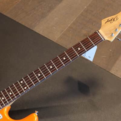 Lefty! 2019 D'Pergo Aged Vintage Classic Limited Brazillian Electric Guitar Orange + HSC image 7
