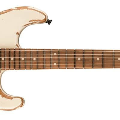 SPECIAL ORDER! Charvel Pro-Mod Relic San Dimas Style 1 HH FR PF guitar Weathered White image 2