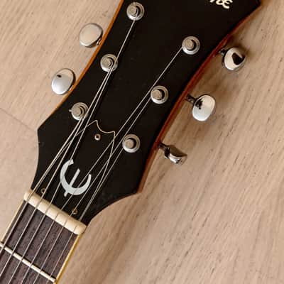 1999 Epiphone Casino Hollowbody Guitar Natural w/ 1 11/16" Nut, Bigsby B7 & Case, Peerless image 4