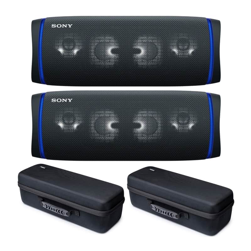 SONY SRS-XB43 ブラック Bluetoothスピーカー ケース付き Sony SRSXB43 EXTRA BASS Bluetooth Wireless Portable Speaker (Black