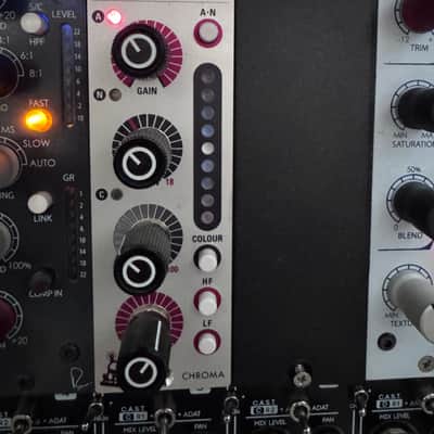 Matched Pair - Chroma 500 Series Twin Tone-Amp - with Roayl Blue Colour Module Blue image 8