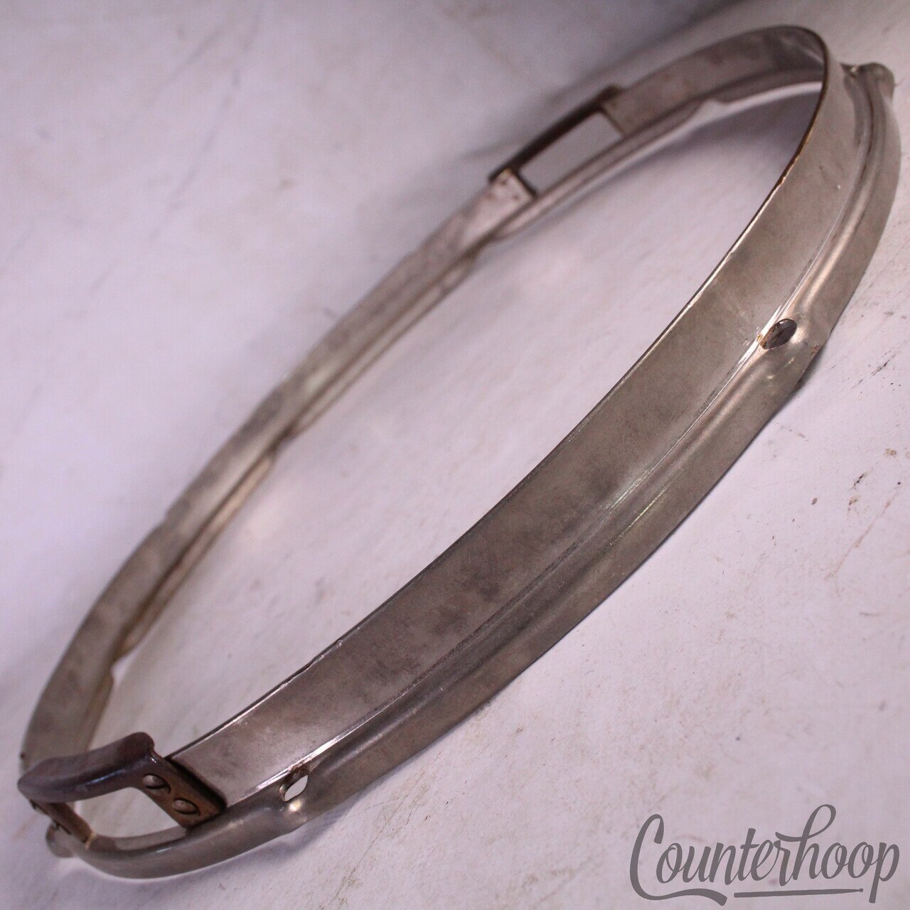 Slingerland 14"Double-Flange Snare Drum Resonant Rim/Hoop Brass 40s Radio King* — main photograph