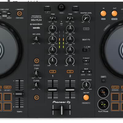 Pioneer DJ DDJ-FLX4 2-deck rekordbox and Serato DJ Controller - Graphite image 1