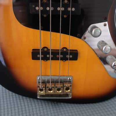 Vintage 1970s Hondo Deluxe Series 840 Top Of The Line Series Jazz Bass Big MIK Korea Sunburst Retro Relic Hi Quality Big Chunky U Neck 10 Pound Bass! Teisco Cort image 3