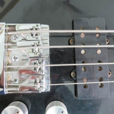 Vintage 1980s Hohner Hondo Cort Alien Headless Bass Guitar Black Clean Kramer Duke Clone image 5