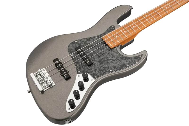 Sadowsky MetroExpress 21-Fret Vintage J/J Bass, Roasted Maple Fingerboard, 4-String - Solid Silver Metallic High Polish image 1