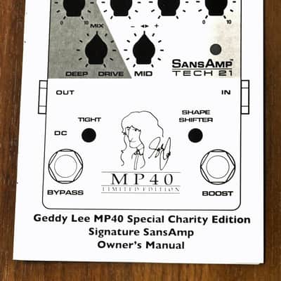 Autographed by Geddy!!!Tech 21 MP40 Limited Edition Geddy Lee Signature SansAmp Bass Drive image 5