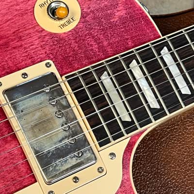 2024 Gibson USA Les Paul Standard 60s Electric Guitar Figured Top Transparent Fuchsia image 6