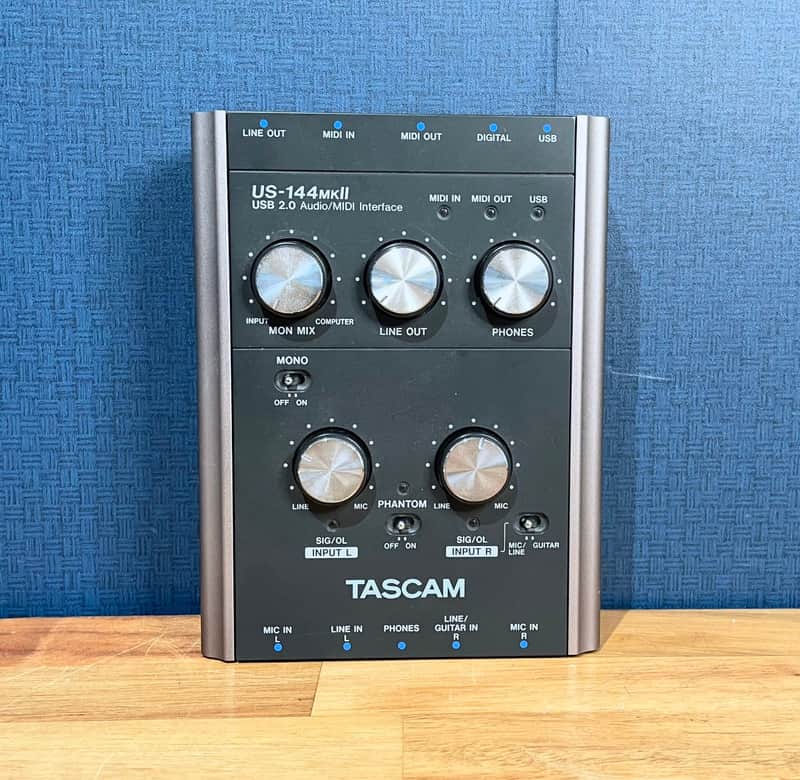 TASCAM US-144 MKII USB Audio Interface - Black image 1