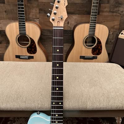 Reverend Double Agent OG Chronic Blue Burst Guitar image 9