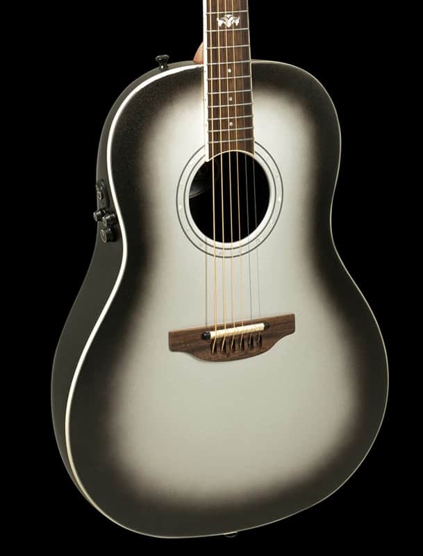 Ovation 1516 Ultra Series Mid-Depth Acoustic-Electric Guitar Silver Shadow image 1