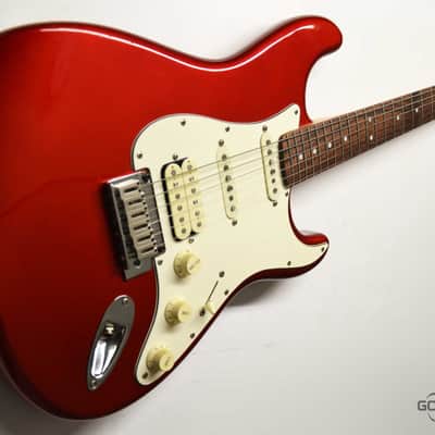Squier by Fender  Standard Fat Stratocaster 2008 Candy Apple Red image 2