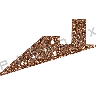 Custom Pickguard For 2000 - 2001 Made in Korea Epiphone '58 Korina Flying V 7-string - Rose Gold Sparkle Acrylic .112" image 1