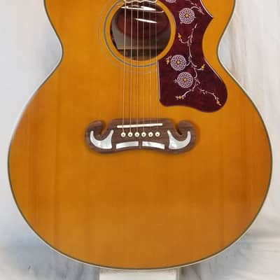 Epiphone Masterbilt J-200 all Solid Wood Acoustic Electric Guitar Aged Antique Natural Gloss Bild 6