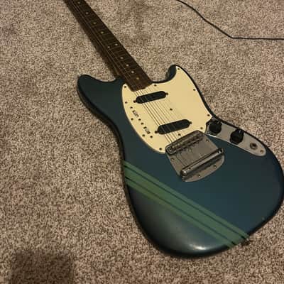 Vintage Fender Competition Blue Mustang with OHSC 1974 Kurt Cobain image 9
