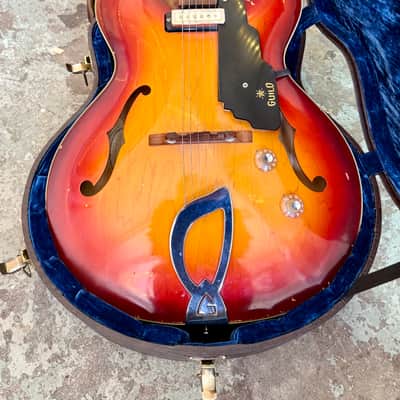Guild T-100 1966 - Sunburst original vintage USA image 3
