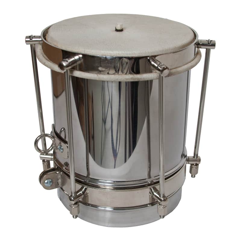 DOBANI Steel Plated Brass Cuica w/ Goatskin Head 7-by-5-Inch image 1