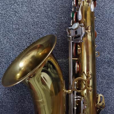 Borgani 0166S Vintage Tenor Saxophone 1980s - Gold Lacquer with Silver Nickel Keys image 10