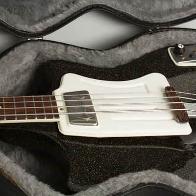Wandre Roby Basso 63 Semi-Hollow Body Electric Bass Guitar (1963), black tolex hard shell case. image 13