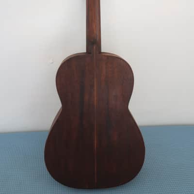 Vintage 1980-1990s Unknown Handmade Classical Acoustic Guitar Excellent Condition Lovely Shape Chunky Neck Clear Tone Finest Woods Ladder Braces WOW Original On par With Yamaha Yairi Washburn Alvarez Guild image 5