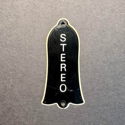 Vintage 1960s Gibson "Stereo" Truss Rod Cover - 2-Ply B/W image 2