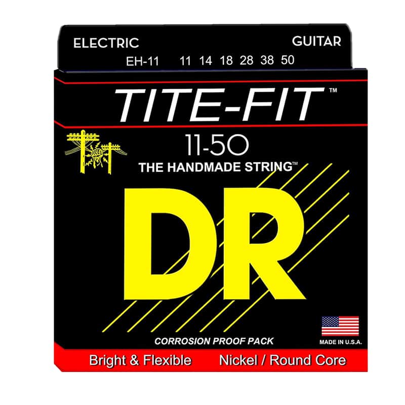 DR Strings EH-11 Tite-Fit Nickel Plated Heavy Electric Guitar Strings 11-50 image 1