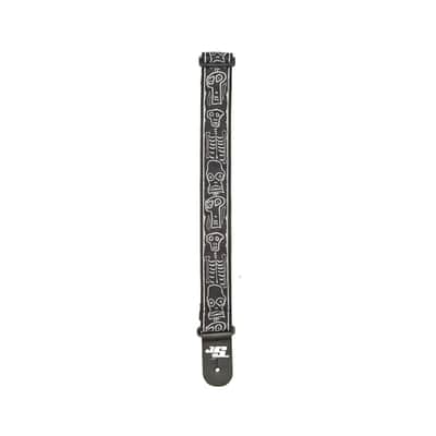 D'Addario Joe Satriani Guitar Strap, Skull n' Bones image 3