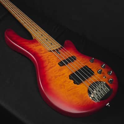 Lakland Skyline 55-02 Deluxe Satin Cherry Burst 5-String Bass image 10