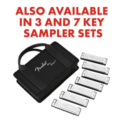 Fender Blues Deluxe Harmonica 7 Pack with Case (Keys C, G, A, D, F, E, B Flat) image 5