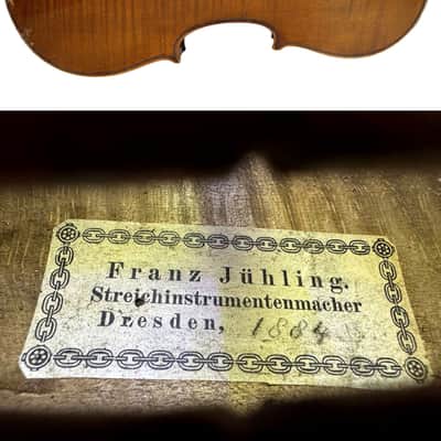 Rare Old/Antique, Authentic, Labelled 4/4 Violin/Fiddle Franz Juhling, Dresden 1884 - Perfect Sound - European Top Master - Certificate - Youtube VIDEOS image 7