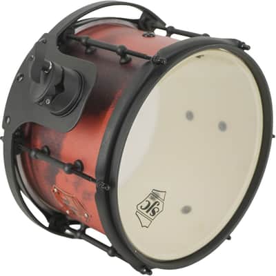 SJC Drums Josh Dun "The Ned" 10x7 Rack Tom Drum - Inferno Custom Wrap image 4