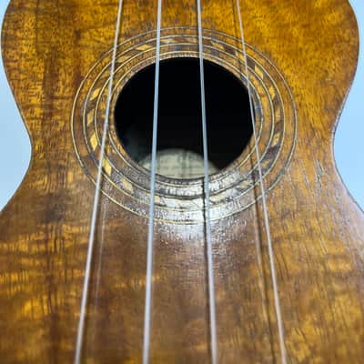 Vintage M Nunes Rare Koa Ukulele Southern California Music Company image 16