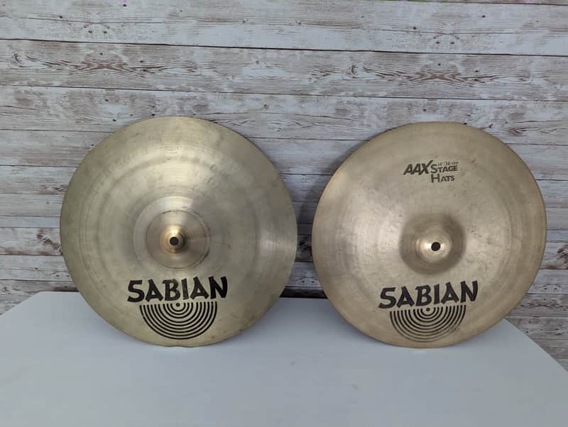 Used Sabian 14" AAX Stage Hi-Hat Cymbals (Pair) image 1