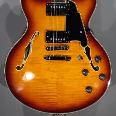 D'Angelico Premier DC 2024 - Dark Iced Tea Burst w/Gig Bag image 2