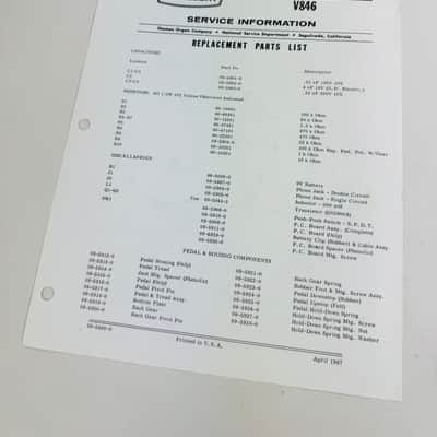 Vox Service Information Package 1968 image 6