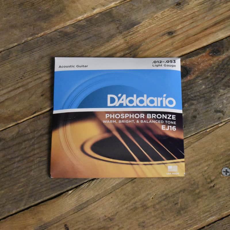 D'Addario EJ16 Phosphor Bronze Acoustic Guitar Strings 12-53 image 1